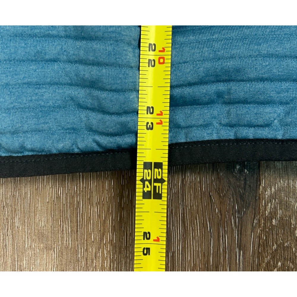 LL Bean Quilted Performance Quart-Zip Women's Sz-M Blue Outdoor Hiking Pullover - Picture 7 of 7
